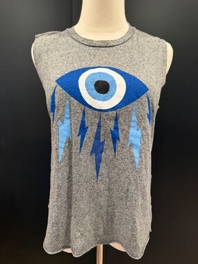Lauren Moshi Kinzington Electric Evil Eye Tank Top - Medium - So Soft! Like New